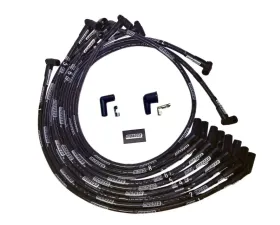 Moroso 135 Plug HEI Dist Sleeved Ultra Spark Plug Wire Set Black SB Ford 351W