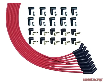 Moroso 135 Deg Plug Universal HEI & Non-HEI Ultra Spark Plug Wire Set Red Universal V8 - 52008