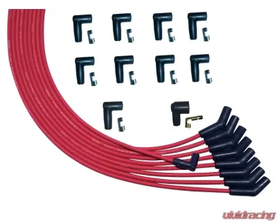 Moroso 135 Deg Plug Boots HEI Ultra Spark Plug Wire Set Red Universal V8 - 52009