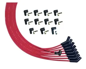 Moroso 135 Deg Plug Non-HEI Unsleeved Ultra Spark Plug Wire Set Red Universal V8