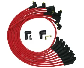Moroso 135 Deg Spark Plug Boot Non-HEI Ultra Spark Plug Wire Set Red Ford 260 | 289 | 302