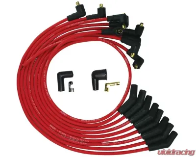 Moroso 135 Deg Spark Plug Boot Non-HEI Ultra Spark Plug Wire Set Red Ford 260 | 289 | 302 - 52071