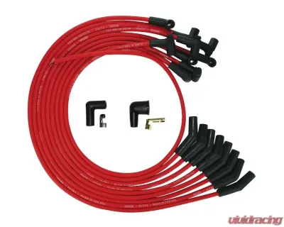 Moroso 135 Deg Plug Boots HEI Ultra Spark Plug Wire Set Red SB Ford 351W - 52072