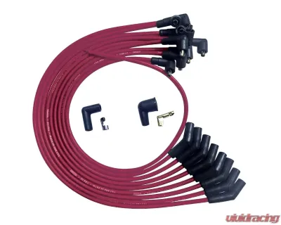 Moroso 135 Deg Plug Boots Non-HEI Ultra Spark Plug Wire Set Red SB Ford 351W - 52073
