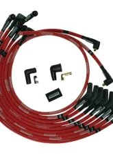 Moroso 135 Deg Plug Boots Non-HEI Sleeved Ultra Spark Plug Wire Set Red SB Ford 351W                                     - 52573 - Image 2