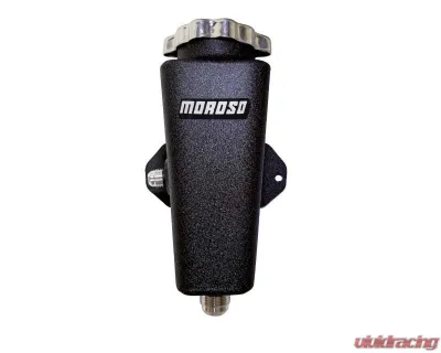 Moroso Universal Left 6AN In/10AN Out Power Steering Tank Black Powder Coat - 63951