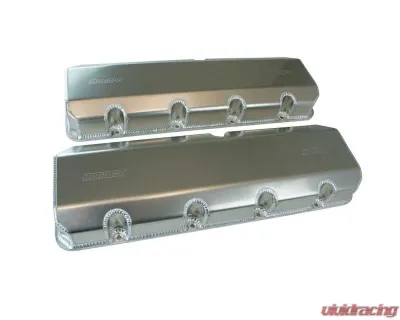 Moroso 18 Deg Style Edelbrock Cyl Head Fabricated Aluminum Billet Rail 3"Tall Valve Cover - 68464