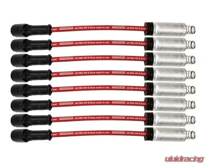 Moroso 8.5mm Ultra 40 11" Long Wire Set w/Alum Heatshield Red GM LS | LT - 73742