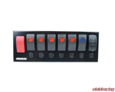 Moroso Switch Panel Rocker LED With USB & Breakers Rollcage - 74196