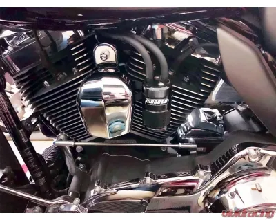 Moroso Air/Oil Separator Black Harley Davidson Twin Cam With Stock Air Cleaner - 85714