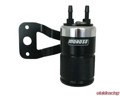 Moroso Air/Oil Separator Black & Polished Harley-Davidson Twin Cam w/Stock Air Cleaner - 85715