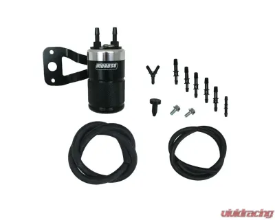 Moroso Air/Oil Separator Black & Polished Harley-Davidson Twin Cam w/Stock Air Cleaner - 85715