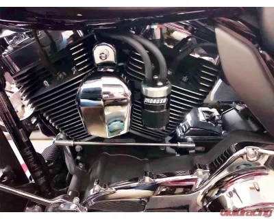 Moroso Air/Oil Separator Black & Plosihed Harley-Davidson Twin Cam w/Vance & Hines VO2 Air Cleaner - 85718