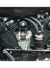 Moroso Air/Oil Separator Black & Polished Harley Davidson Milwaukee 8 | Touring Models w/Stock Air Cleaner                                     - 85724 - Image 3