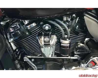 Moroso Air/Oil Separator Black & Polished Harley Davidson Milwaukee 8 | Touring Models w/Stock Air Cleaner - 85724