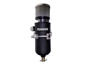 Moroso 12AN Male Catch Can Breather Tank Black Powder Coat