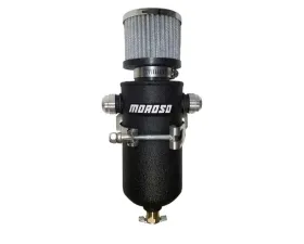 Moroso 10AN Male Fittings Catch Can Breather Tank Black Powder Coat