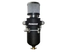 Moroso 12AN Male Fittings Catch Can Breather Tank Black Powder Coat