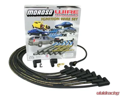 Moroso Over V/C Non-HEI Mag Tune Wire Set Black Small Block Chevy - 9860M