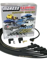 Moroso Non-HEI Under Header Unsleeved 90 Deg Mag Tune Ignition Wire Set Black Chevrolet Small Block                                     - 9865M - Image 2