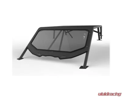 LSK Suspension Satin Black Flat Windshield for Can-Am Maverick X3 Max 4 Seat 2017-2023 - LSK1291F