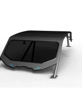 LSK Suspension Satin Black Radius Windshield Frame for Polaris PRO R 2 Seat LSK1294R                                     - LSK1294R - Image 2