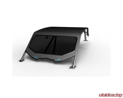 LSK Suspension Satin Black Radius Windshield Frame for Polaris PRO R 2 Seat LSK1294R - LSK1294R