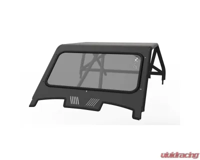 LSK Suspension Satin Black Flat Windshield for Polaris XP1000 | Turbo S 2 Seat 2019+ - LSK1296F