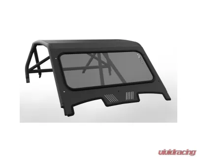 LSK Suspension Satin Black Radius Windshield for Polaris XP1000 | Turbo S 2 Seat 2019+ - LSK1296R