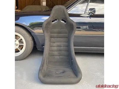 Car Make Corn's Black Fabric Black Stitch Universal 1 Seat Bucket Seat - CMC-BKST-BKBK