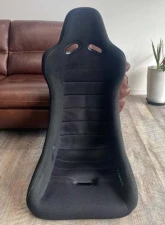 Car Make Corn's Black Fabric Green Stitch Universal 1 Seat Bucket Seat                                     - CMC-BKST-BKGR - Image 3