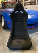 Car Make Corn's Black Fabric Silver Stitch Universal 1 Seat Bucket Seat                                     - CMC-BKST-BKSL - Image 3