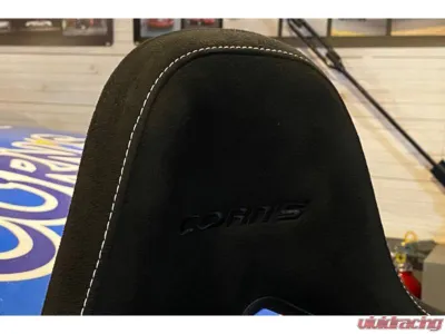 Car Make Corn's Black Fabric Silver Stitch Universal 1 Seat Bucket Seat - CMC-BKST-BKSL