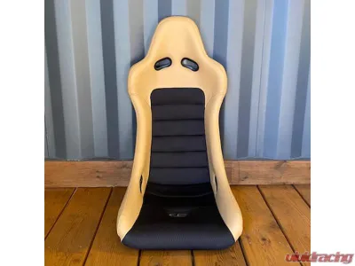 Car Make Corn's Leather Light Beige Mesh Type Universal 1 Seat Bucket Seat - CMC-BS-LBLMSH