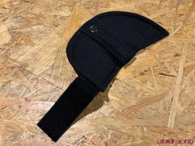 Car Make Corn's Seat Belt Holder Fabric Right Black Stitch Universal - CMC-SBHDRFBK