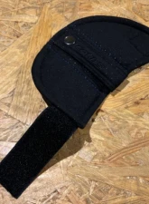 Car Make Corn's Seat Belt Holder Fabric Right Silver Stitch Universal                                     - CMC-SBHDRFSL - Image 2
