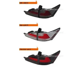 Crystal Eye LED Black|Chrome Fiber LED Tail Lens, Black Chrome Lexus CT200H 2010-2022