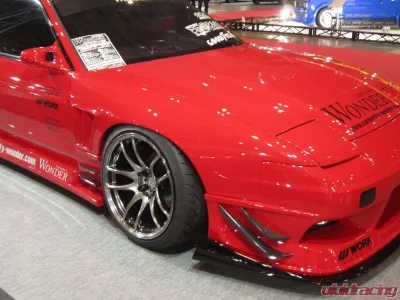 Car Modify Wonder FRP Glare Front Wide Fenders 50mm Nissan 180SX 1989 - CMW-FF5-FR-180SX