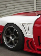 Car Modify Wonder FRP Glare GT Front Fenders, 50mm Nissan 240SX 1996-1998                                     - CMW-FF5GL-FR-S14K - Image 4