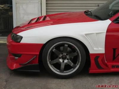 Car Modify Wonder FRP Glare GT Front Fenders, 50mm Nissan 240SX 1996-1998 - CMW-FF5GL-FR-S14K