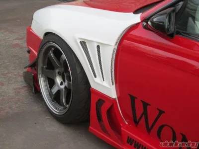 Car Modify Wonder FRP Glare GT Front Fenders, 50mm Nissan 240SX 1996-1998 - CMW-FF5GL-FR-S14K
