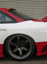 Car Modify Wonder FRP Glare GT Rear Fenders 50mm Nissan 240SX 1996-1998                                     - CMW-RF5GL-FR-S14K - Image 3