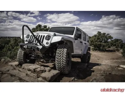 CrawlTek Pyro Stubby Front Bumper - Black Jeep Wrangler JK 2007-2018 - CWLJK10101