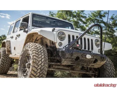 CrawlTek Pyro Stubby Front Bumper - Black Jeep Wrangler JK 2007-2018 - CWLJK10101