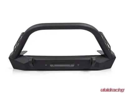 CrawlTek Inferno Black Front Bumper Flat Top Stinger Jeep Wrangler JK 2007-2018 - CWLJK11021