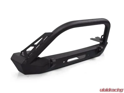 CrawlTek Inferno Black Front Bumper Flat Top Stinger Jeep Wrangler JK 2007-2018 - CWLJK11021