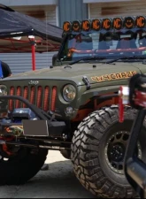 CrawlTek Inferno Black Front Bumper Flat Top Stinger Jeep Wrangler JK 2007-2018                                     - CWLJK11021 - Image 12