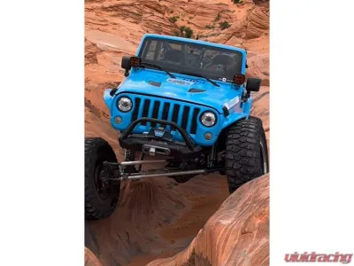 CrawlTek Inferno Black Front Bumper Flat Top Stinger Jeep Wrangler JK 2007-2018 - CWLJK11021