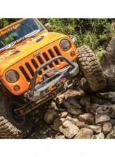 CrawlTek Inferno Black Front Bumper Flat Top Stinger Jeep Wrangler JK 2007-2018                                     - CWLJK11021 - Image 14
