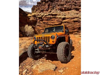CrawlTek Inferno Black Front Bumper Flat Top Stinger Jeep Wrangler JK 2007-2018 - CWLJK11021